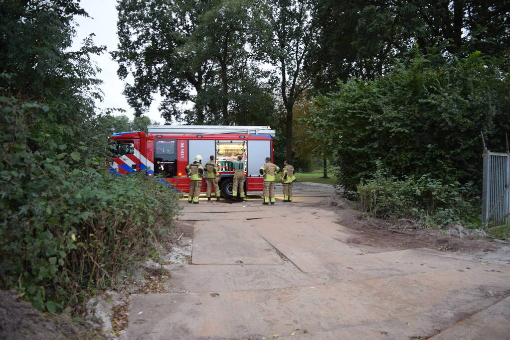 Brandende container snel geblust
