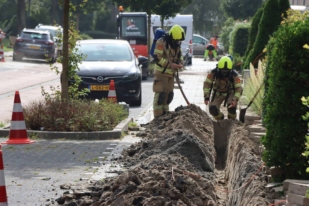 Gasleiding geraakt tijdens aanleg glasvezel