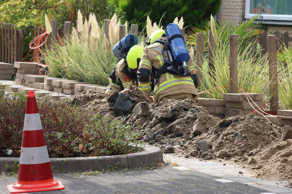 Gasleiding geraakt tijdens aanleg glasvezel