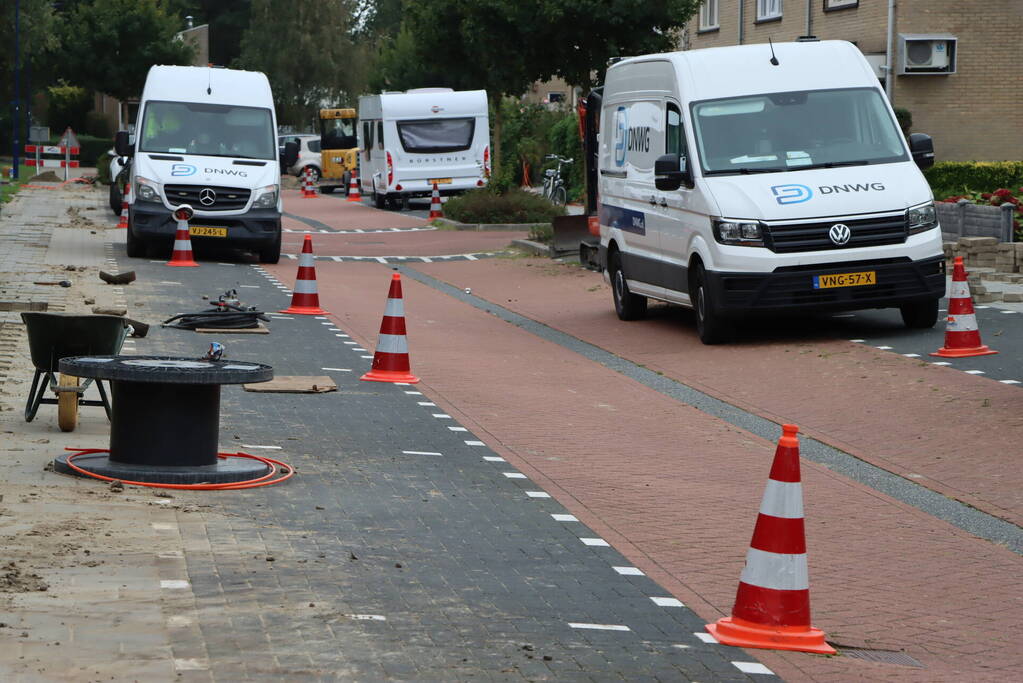 Gasleiding geraakt tijdens aanleg glasvezel