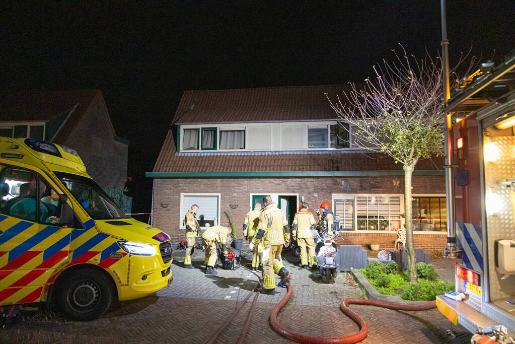 Gewonde bij brand in woning