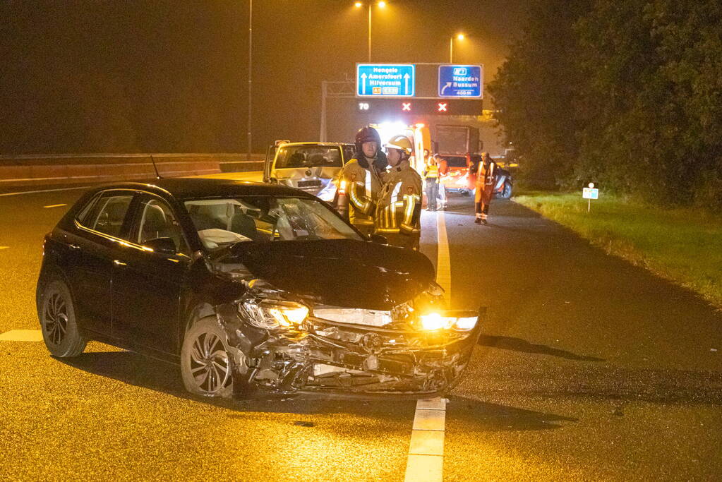 Dronken bestuurster veroorzaakt ongeval op snelweg