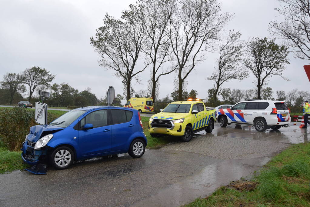 Gewonde bij botsing in file