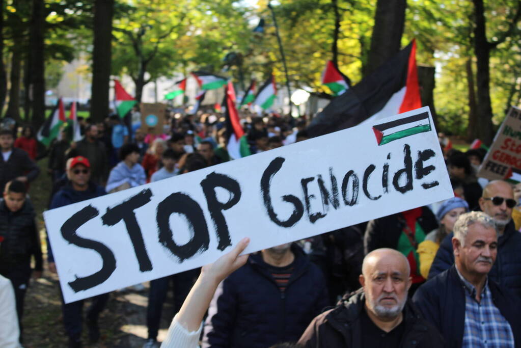 Pro Palestina demonstratie trekt veel mensen