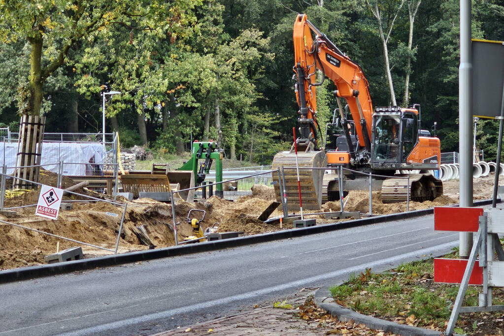 Asbest aangetroffen bij aanleg Parklaan