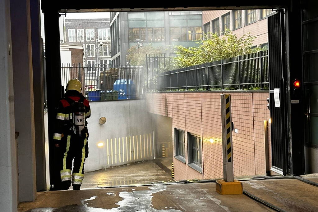 Rechtbank ontruimd vanwege brandende fiets in parkeergarage