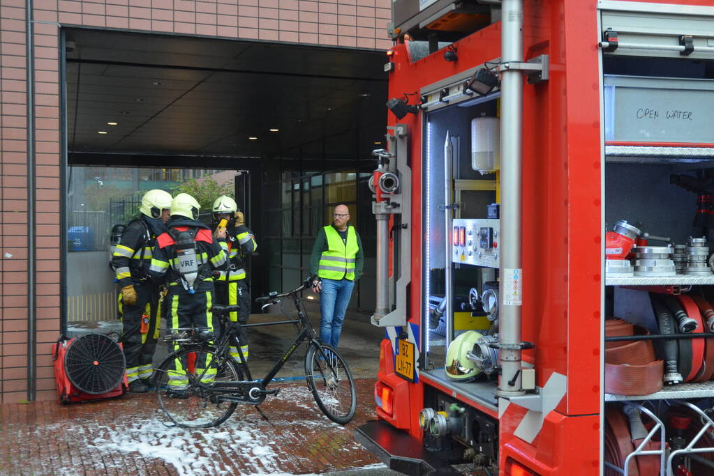Rechtbank ontruimd vanwege brandende fiets in parkeergarage