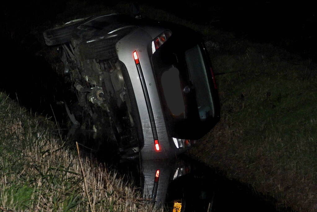 Bestuurder aangehouden na eenzijdig ongeval