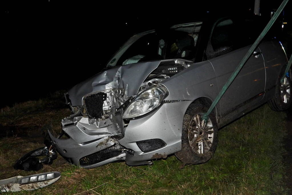 Bestuurder aangehouden na eenzijdig ongeval