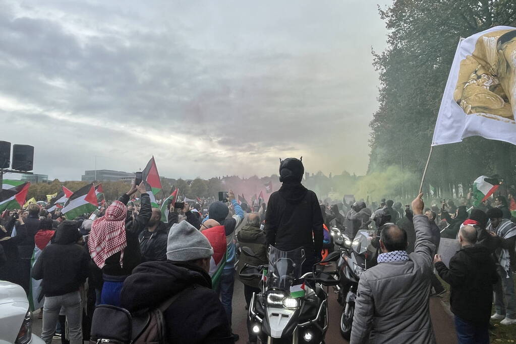 Grote opkomst pro-palestina demonstratie op het Malieveld
