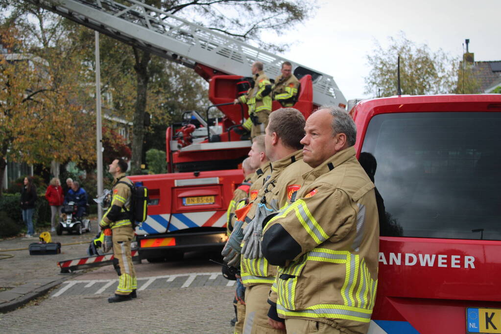 Hevige rookontwikkeling bij schoorsteenbrand