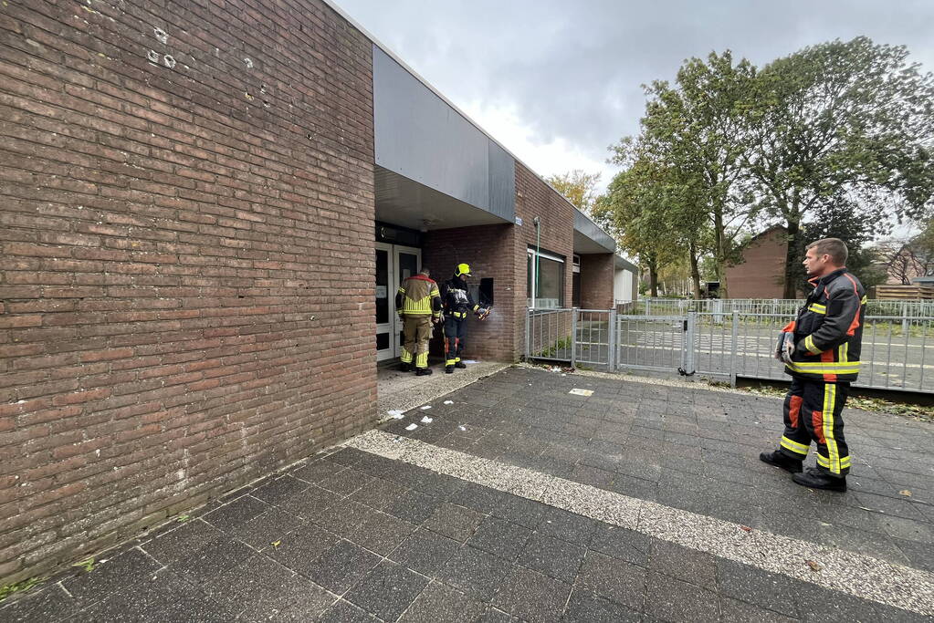 Kranten in brievenbus in brand