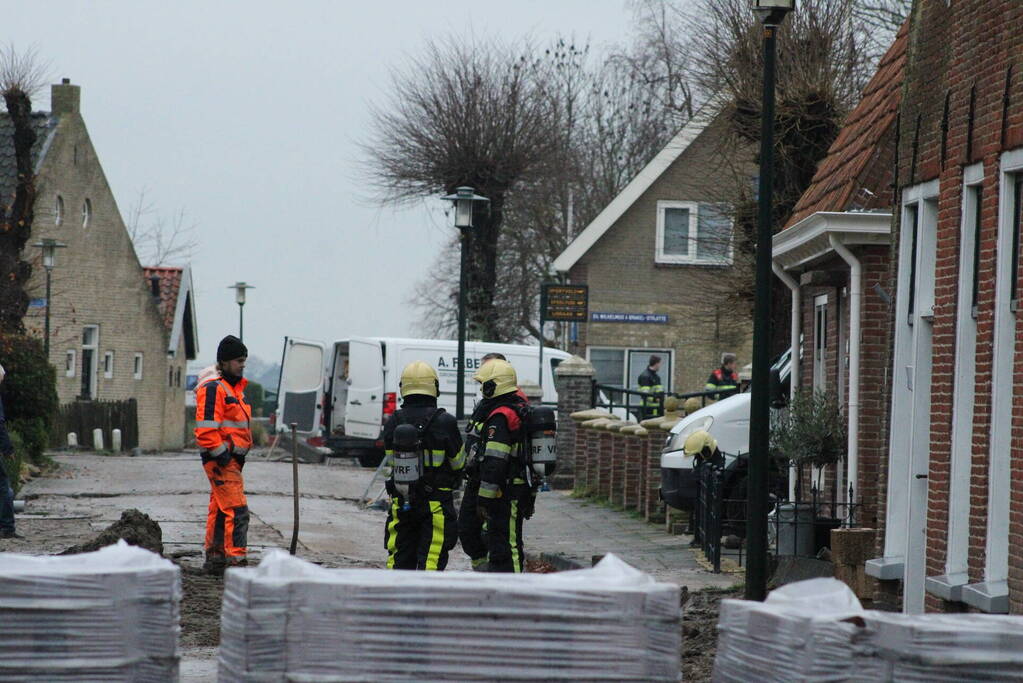 Gaslekkage door wegwerkzaamheden