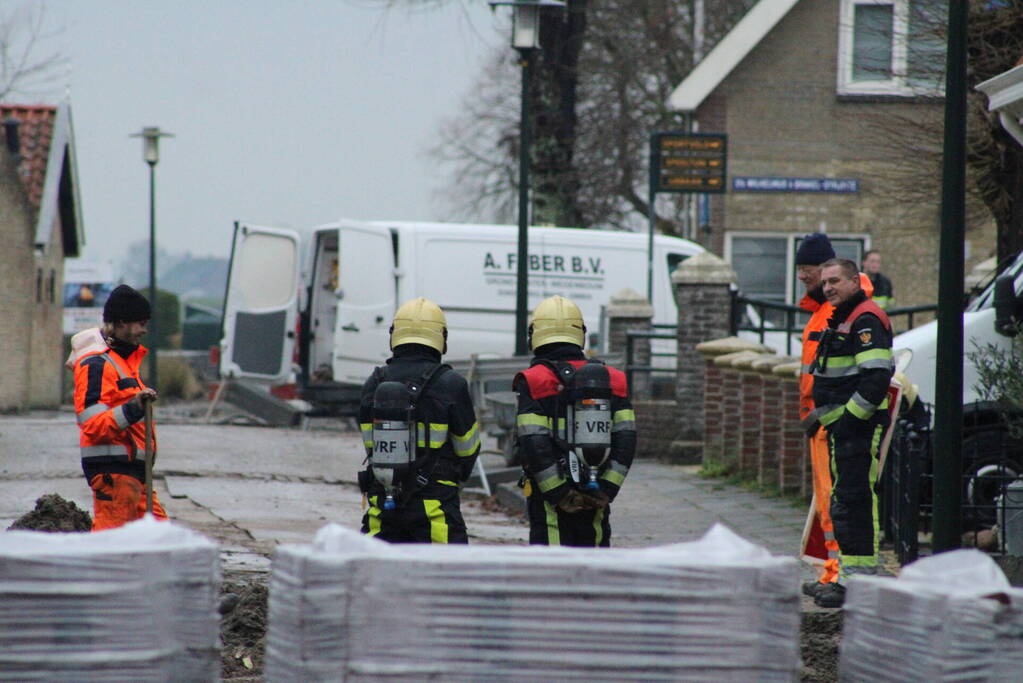 Gaslekkage door wegwerkzaamheden