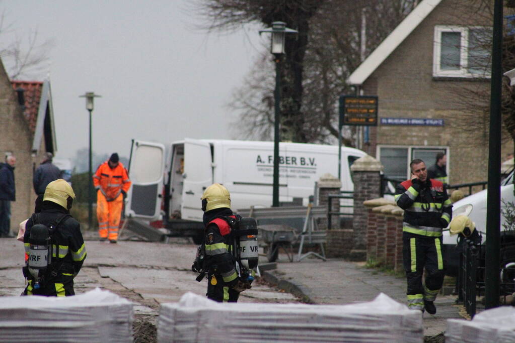 Gaslekkage door wegwerkzaamheden