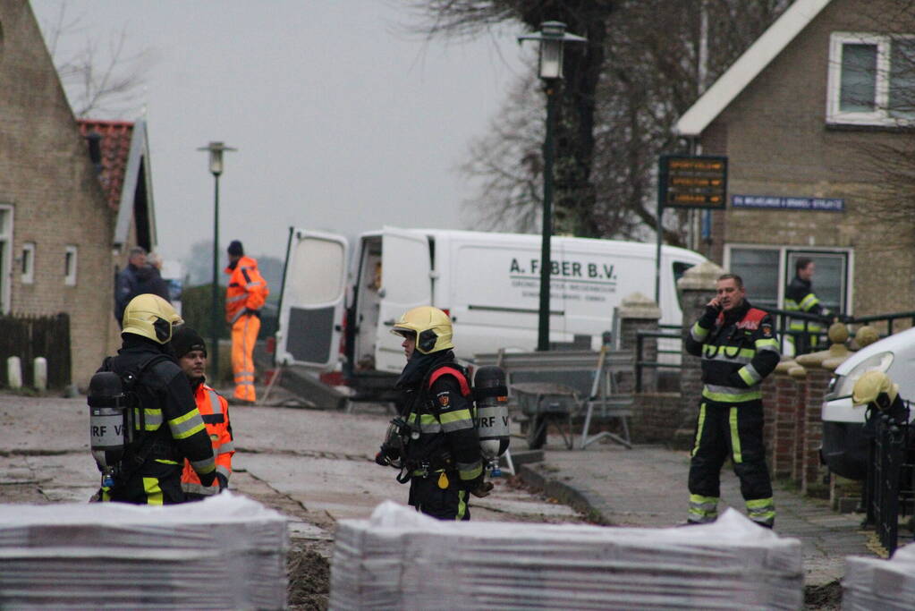 Gaslekkage door wegwerkzaamheden