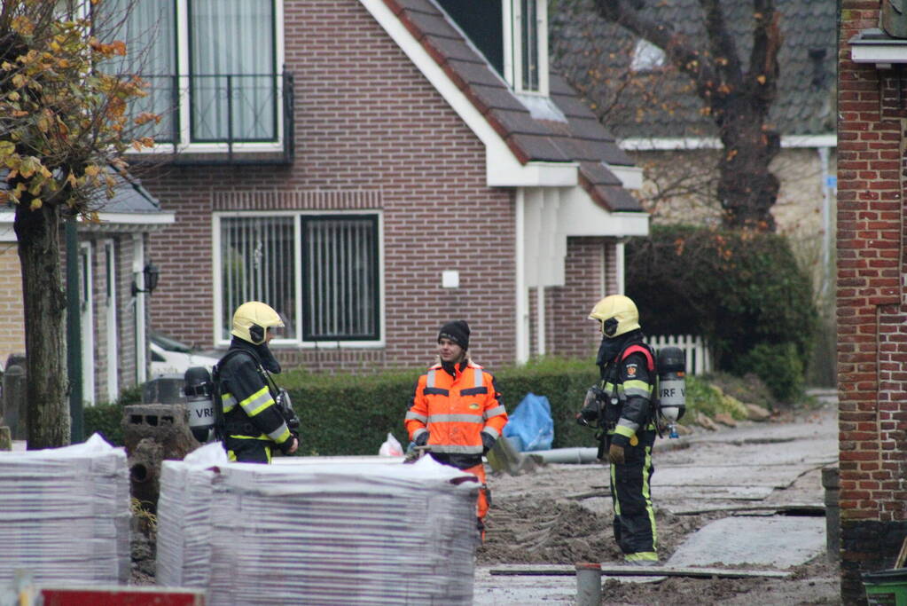 Gaslekkage door wegwerkzaamheden
