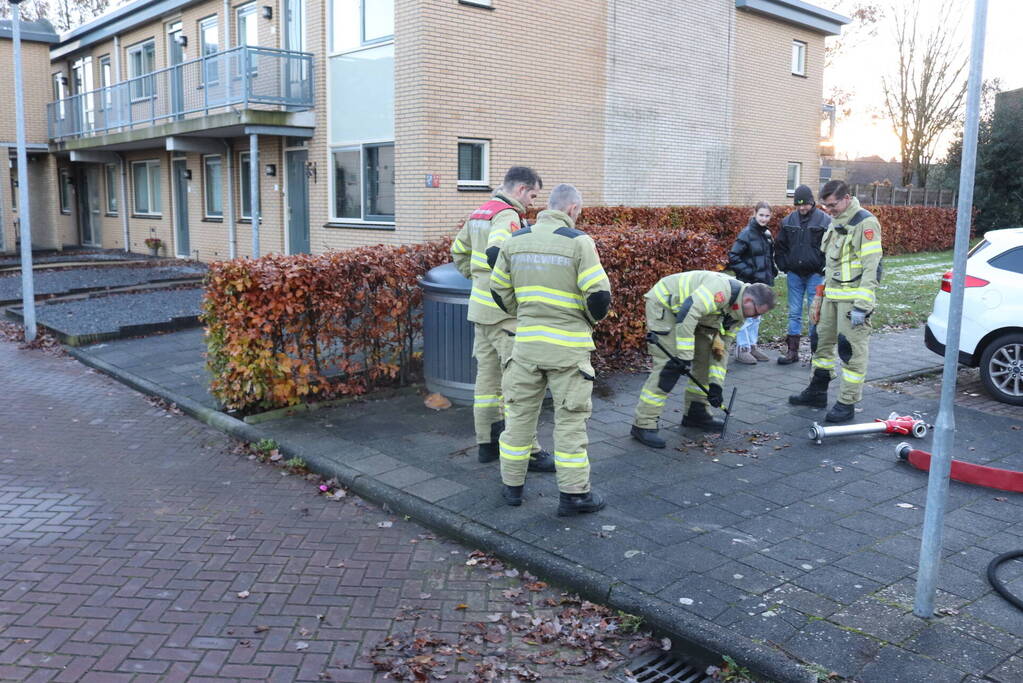 Ondergrondse container in brand gevlogen