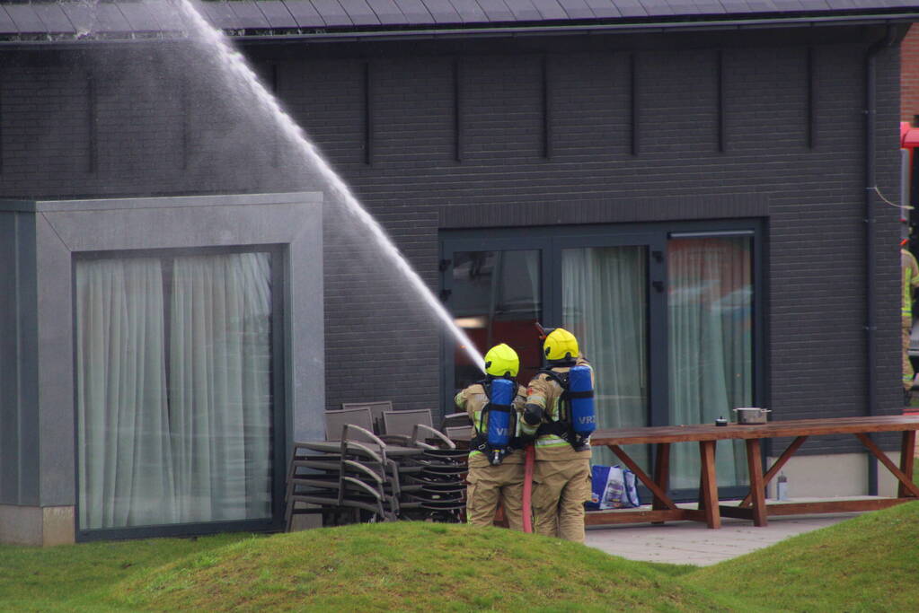 Felle brand in sauna van vakantiewoning