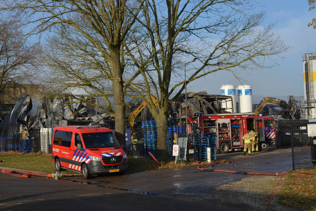 Bedrijfspand verwoest door vlammenzee