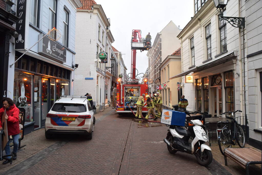 Brand in restaurant geblust