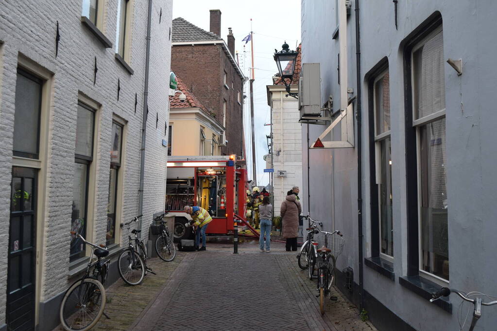 Brand in restaurant geblust