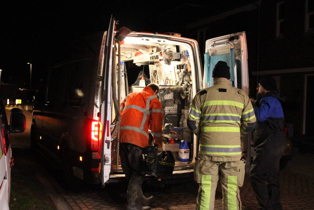 Brandweer ingezet voor waterleiding breuk