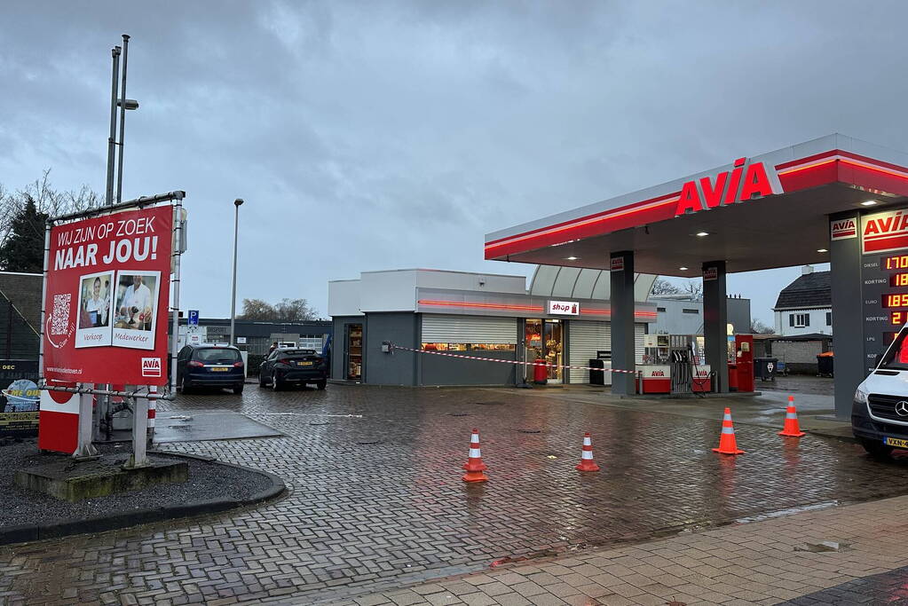 Veel schade bij inbraak in tankstation