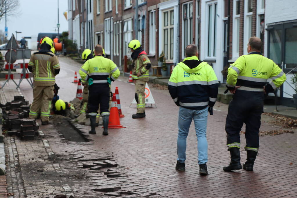 Gaslekkage door aanleg van glasvezel