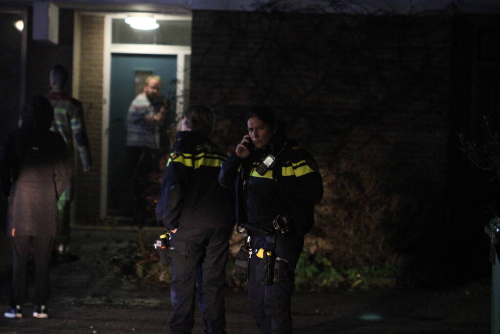 Brand op galerij van flat