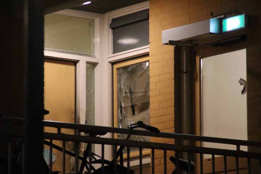 Schade door explosie bij woning