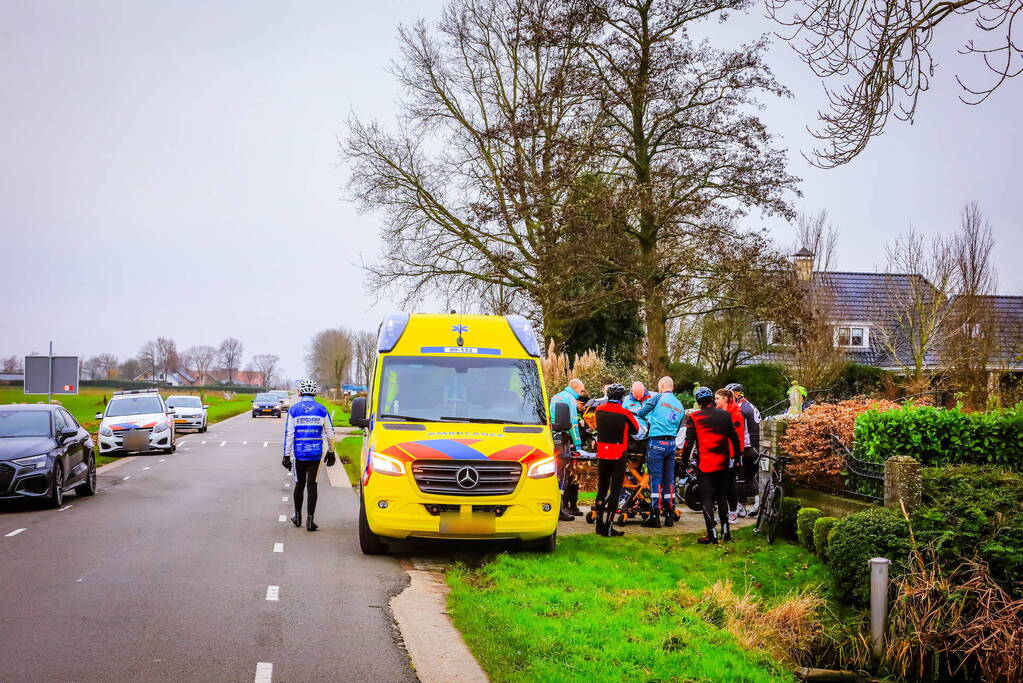 Wielrenner gewond na val