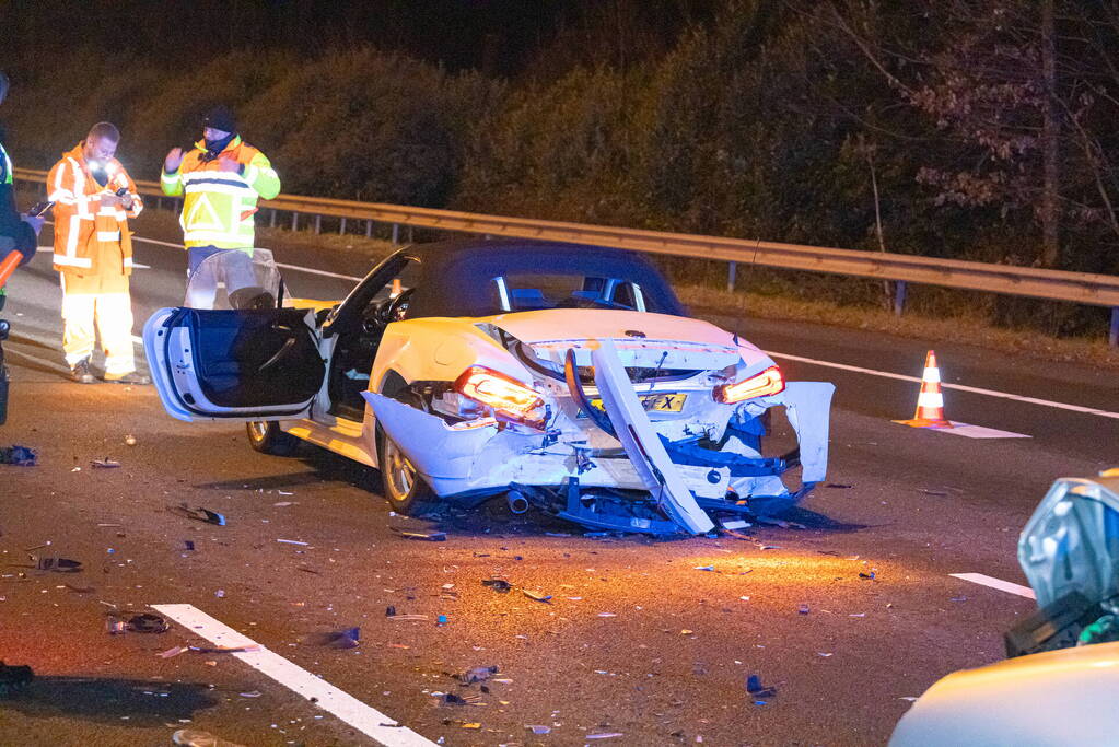 Twee gewonden bij ongeval op snelweg
