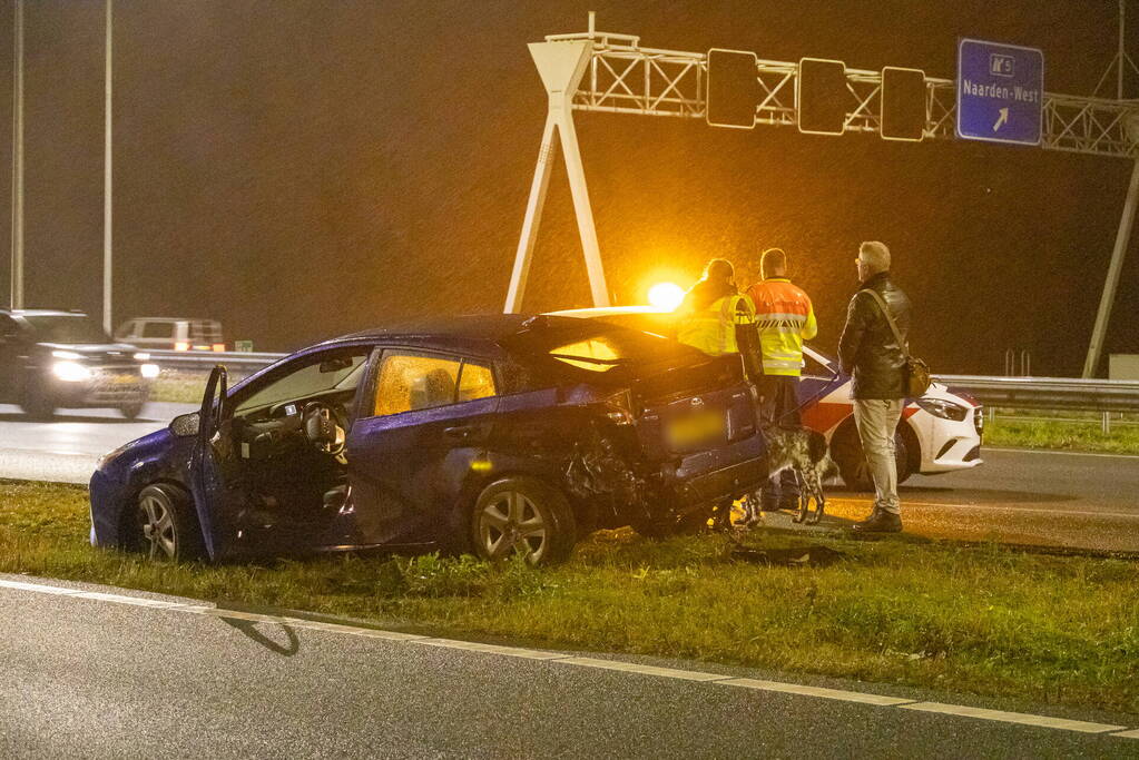 Flinke schade bij botsing op snelweg