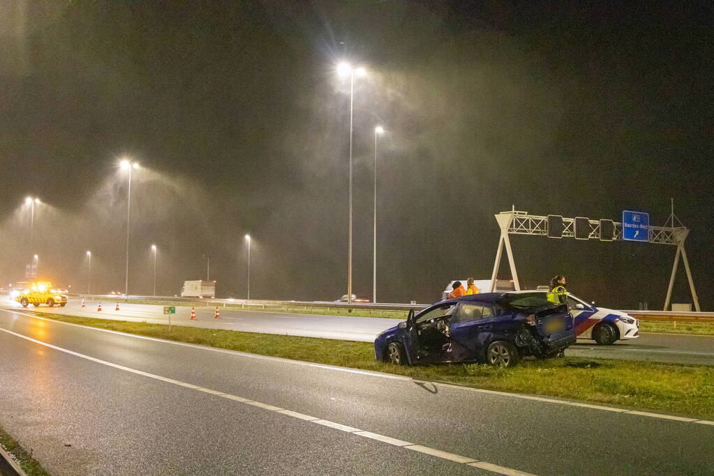 Flinke schade bij botsing op snelweg