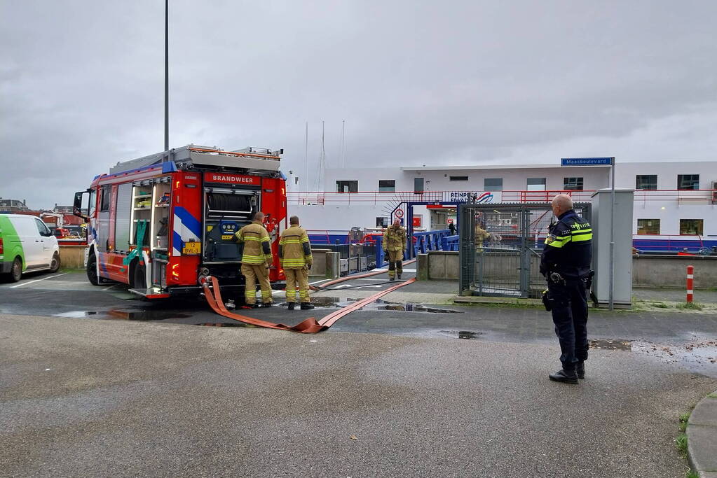 Brand aan boord van bunkerschip