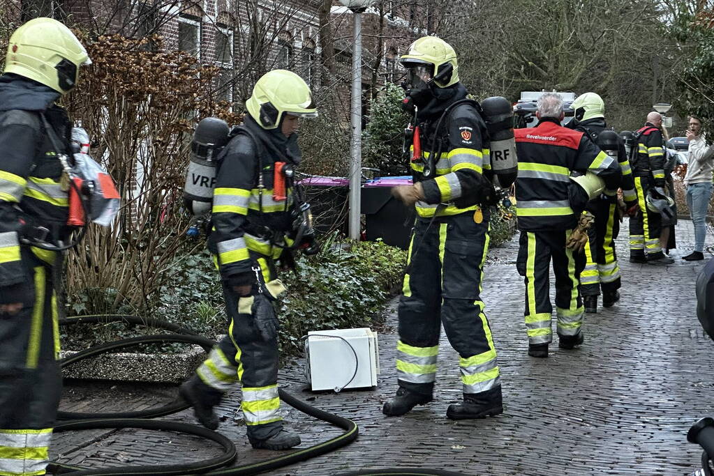 Magnetron vat vlam in woning