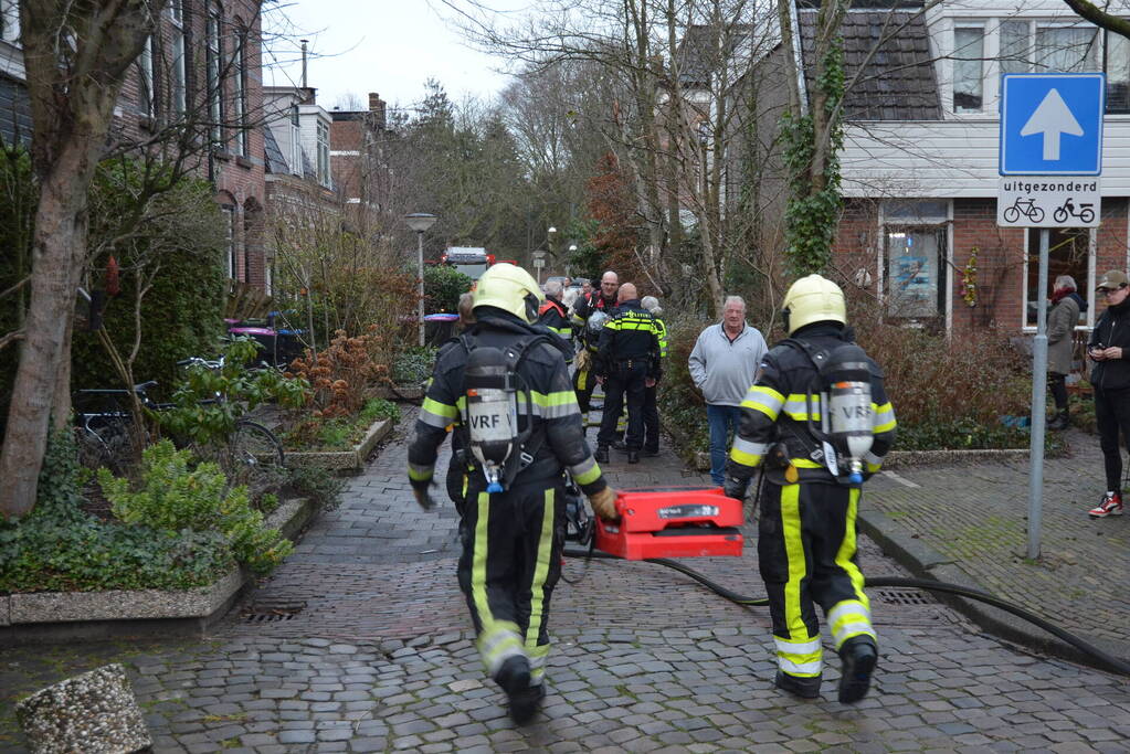 Magnetron vat vlam in woning