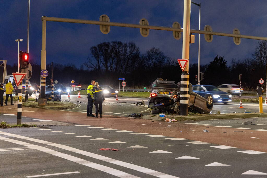 Drie gewonden bij ongeval op kruising