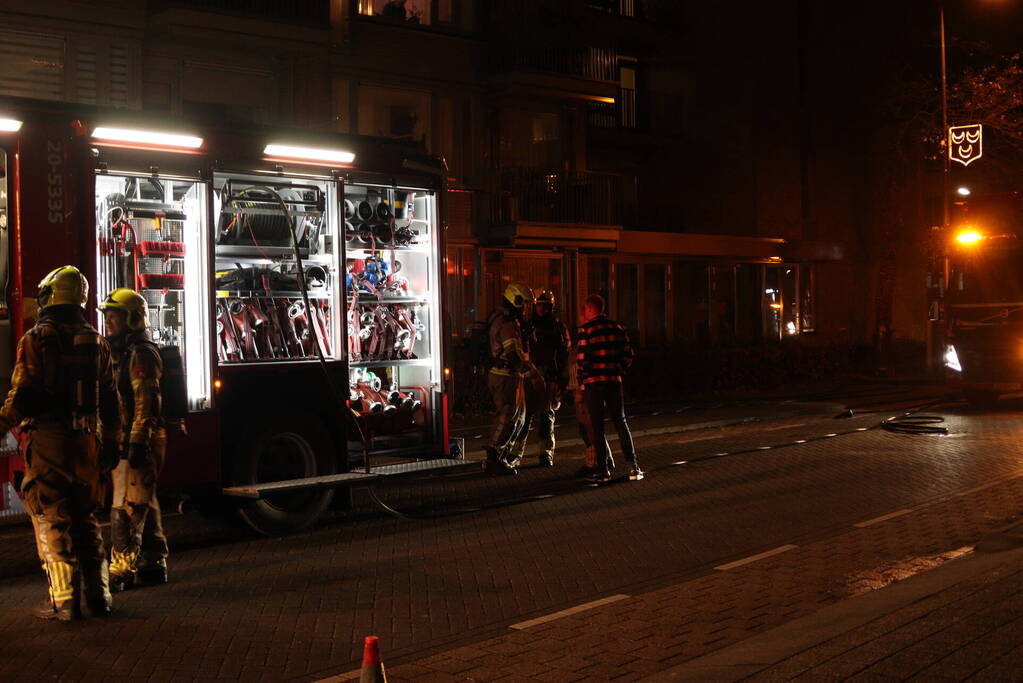 Brand in keuken van appartementencomplex