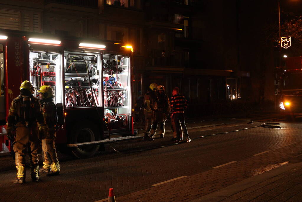 Brand in keuken van appartementencomplex