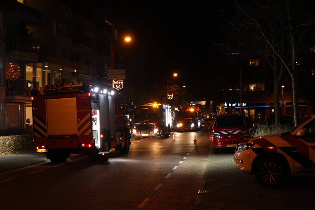Brand in keuken van appartementencomplex