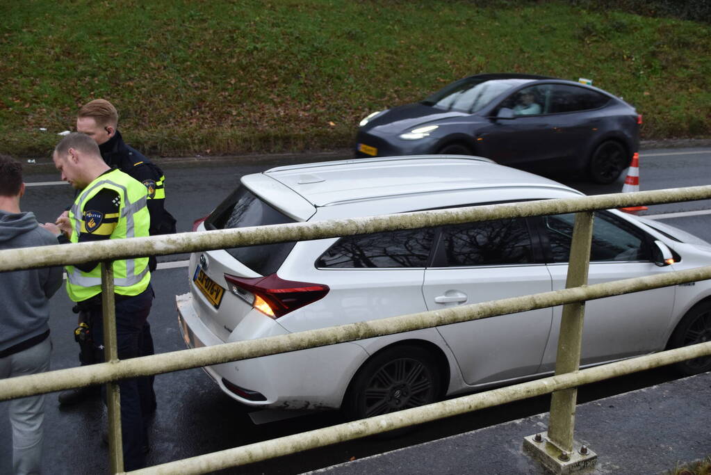 Kettingbotsing met vier voertuigen