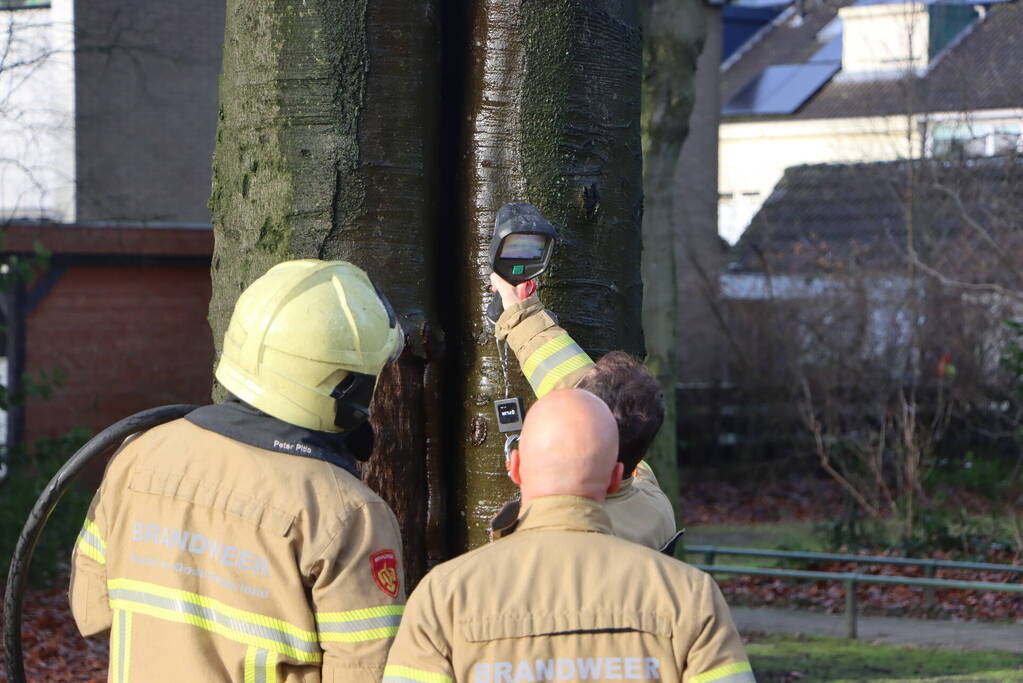 Inwendige boombrand gedoofd