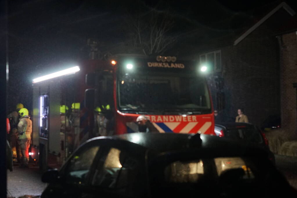 Brandweer controleert woning op brand