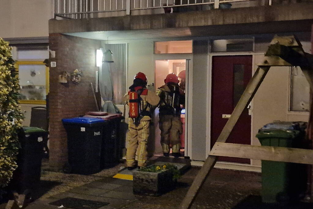 Magnetron vat vlam in woning