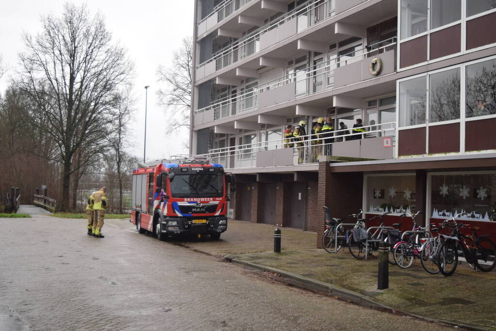 Flatwoning geventileerd na brand
