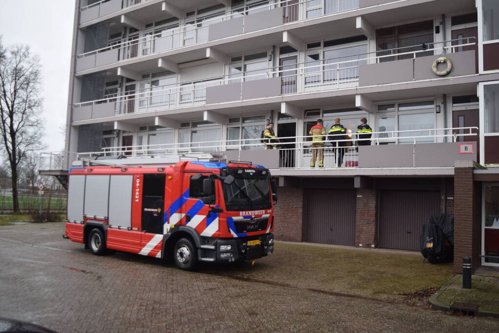 Flatwoning geventileerd na brand