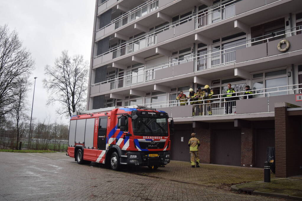 Flatwoning geventileerd na brand