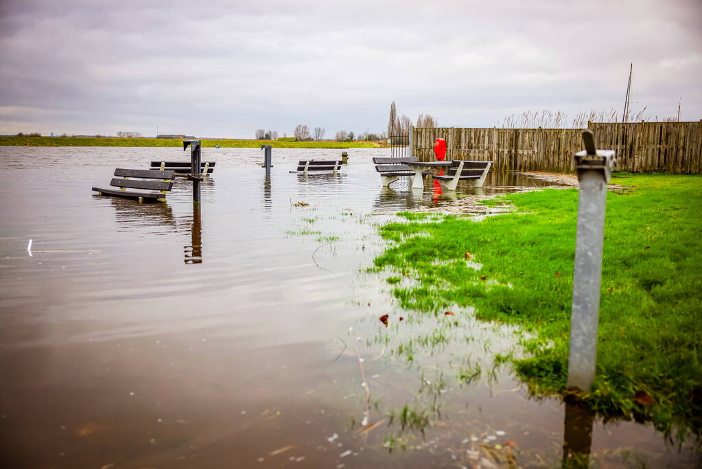 Hoogwater in de polder